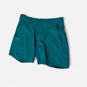HUK Fishing Shorts Women’s Small Teal Outdoors Hiking Lake Vacation Sport